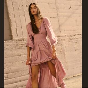 NWT Free People Dixie dress in sold out Dusk color!